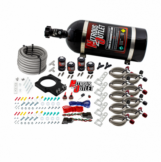 Nitrous Outlet GM 90mm LSX Dual Stage Plate System - Gas/E85 (5-55psi)(50-200HP)(No Bottle)(1997-2004 Corvette Requires Pa...