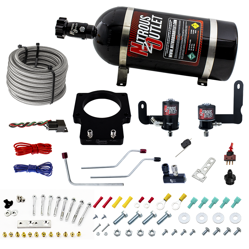 Nitrous Outlet Cadillac 90mm Fast Intake 2006-2007 LS2 CTS-V Hard-line Plate System - Gas/E85 (5-55psi)(50-200HP)(10lb Bot...