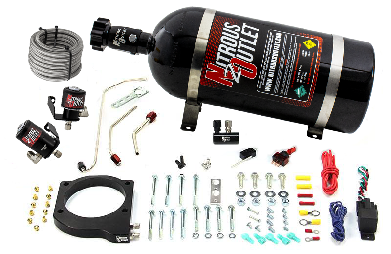 Nitrous Outlet GM 102mm MSD LS1/LS2/LS6  Atomic AirForce Intake Hard-line Plate System - Factory Fuel Rails/2006-2019 Corv...