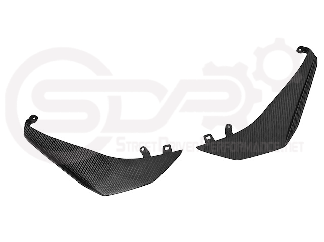 2023-UP CORVETTE C8 Z06, E-RAY, ZR1 | Z07 PERFORMANCE PACKAGE CARBON FIBER FRONT BUMPER SIDE CANARDS DRIVE PLANES PAIR