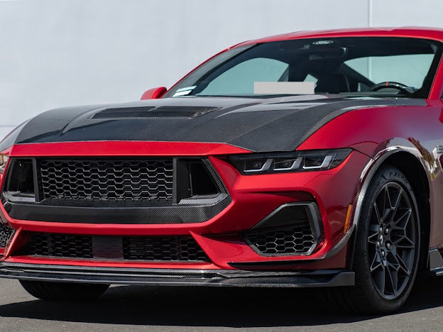 2024-UP FORD MUSTANG S650 | CARBON FIBER FRONT LIP SPLITTER GROUND EFFECTS