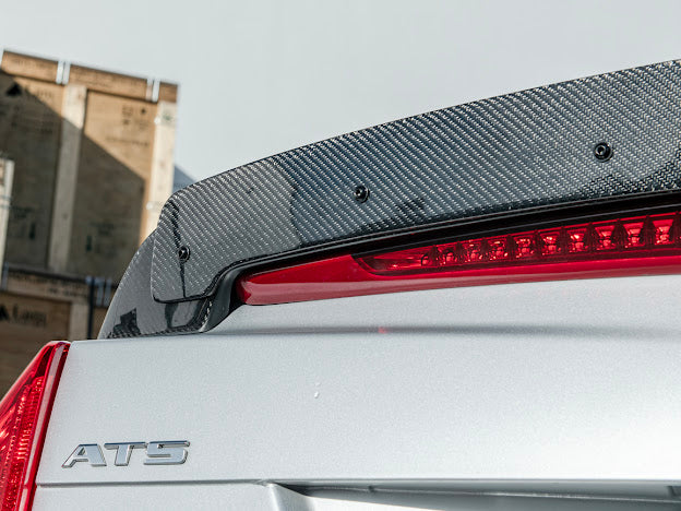 2016-2019 Cadillac ATS-V Sedan  | Wickerbill Trunk Spoiler Wing Carbon Fiber