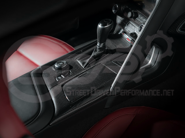 2014-2019 Corvette C7 | Carbon Fiber Center Console Bezel Cup Holder Trim Panel (Fits all Models)