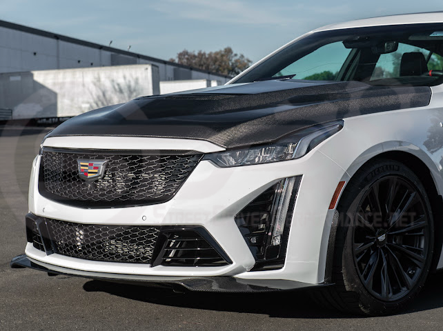 2022-2024 CADILLAC CT5-V BLACKWING SEDAN | CARBON FIBER FACTORY EXTENDED STYLE FRONT LIP SPLITTER GROUND EFFECTS