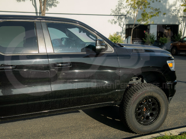 2019-UP RAM 1500 | FACTORY STYLE DRY CARBON FIBER TAPE ON SIDE MIRROR CAP COVERS PAIR