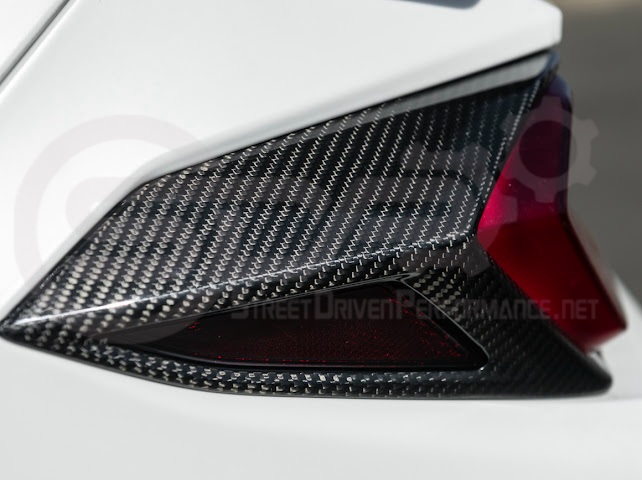 2020-Up Chevrolet Corvette C8 | Dry Carbon Fiber Rear Tail Light Side Trim Bezel Cover Pair