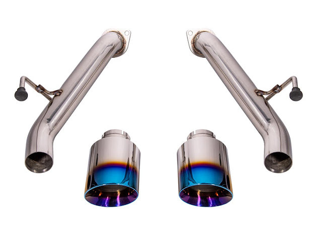 2023-PRESENT NISSAN 400Z RZ34 | MUFFLER DELETE AXLE BACK DUAL TIPS EXHAUST (CHROME OR BURNT BLUE TIPS)