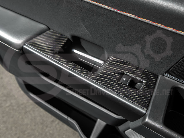 2021-UP FORD F-150 | FACTORY STYLE CARBON FIBER REAR DOOR SWITCH PANEL TRIM COVER