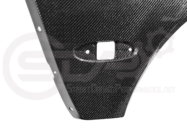Factory style carbon fiber front and rear widebody fenders for 1997-2004 Chevrolet Corvette C5 hatchback by Street Driven Performance.