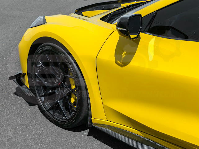 2023-UP CORVETTE C8 E-RAY, Z06, & ZR1 | FACTORY EXTENDED XL VERSION 2 FRONT & REAR MUD FLAPS SPLASH GUARD PAIR