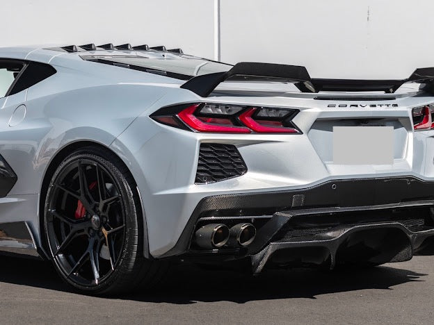 2020+ CHEVROLET CORVETTE C8 COUPE | CARBON FIBER REAR ROOF WING SPOILER VORTEX GENERATORS