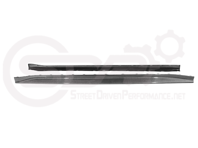 2021-UP BMW G80 M3 SEDAN | 3D STYLE CARBON FIBER ADD-ON SIDE SKIRTS ROCKER PANEL EXTENSION GROUND EFFECTS