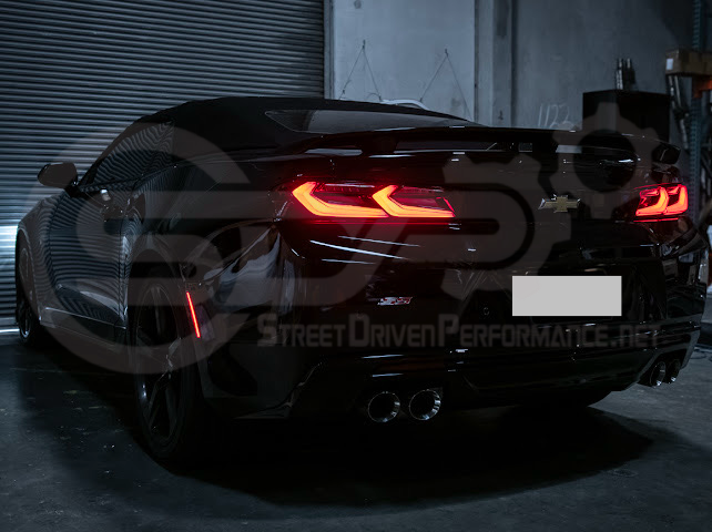 2016-2018 Chevrolet Camaro | C8 Style Sequential Signal LED Rear Taillights Pair (Clear / Red / Smoke Lens)