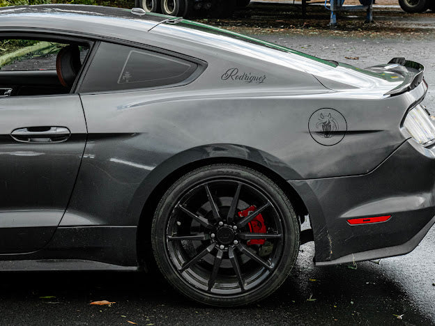 2015-23 FORD MUSTANG GT | SMOKE TINTED REAR SPOILER WICKERBILL FLAP INSERT