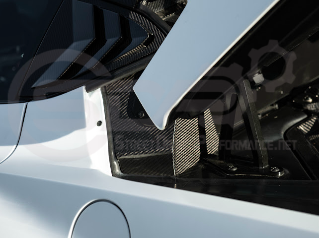 2020+ Chevrolet Corvette C8 Coupe | CARBON FIBER Rear Hatch B Pillar Hinge Cover Pair