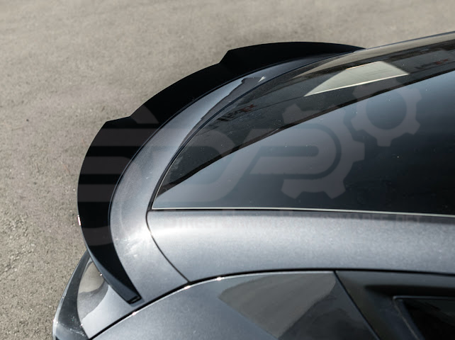 2025-UP TESLA MODEL Y | SDP TRACK STYLE GLOSS BLACK REAR TRUNK WING SPOILER