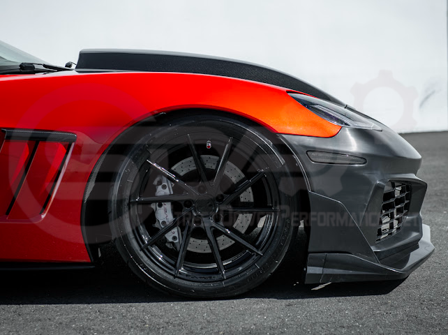 2005-2013 Corvette C6 Z06 | C7 ZR1 Style Primer Black Front Bumper Conversion Kit Replacement