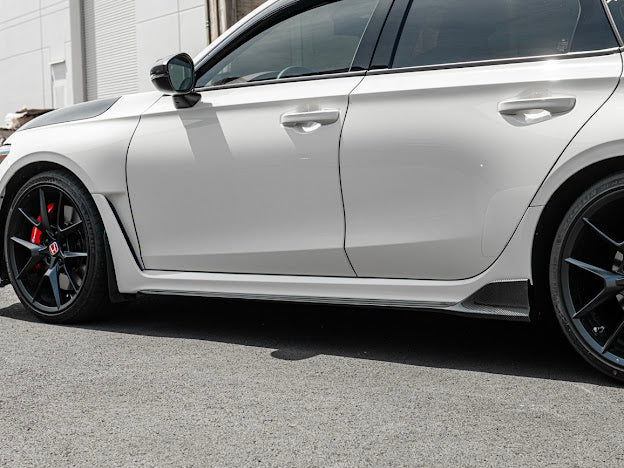 2022-UP HONDA CIVIC TYPE R | JDM STYLE CARBON FIBER SIDE SKIRTS ROCKER PANELS GROUND EFFECTS