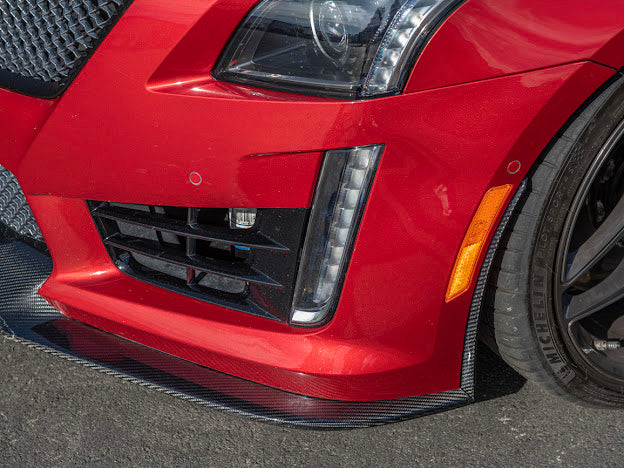 2016-2019 CADILLAC CTS-V3  | FRONT LIP SPLITTER GROUND EFFECTS AND WHEEL ARCHES - CARBON FIBER