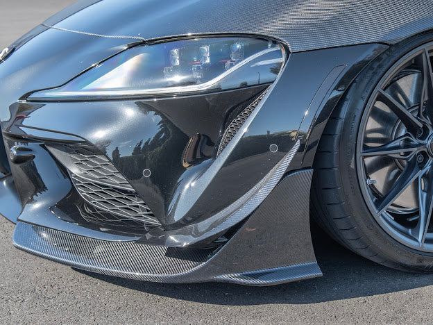 2020-UP TOYOTA SUPRA A91 | CARBON FIBER FRONT SPLITTER LIP GROUND EFFECTS (2 PEICE)