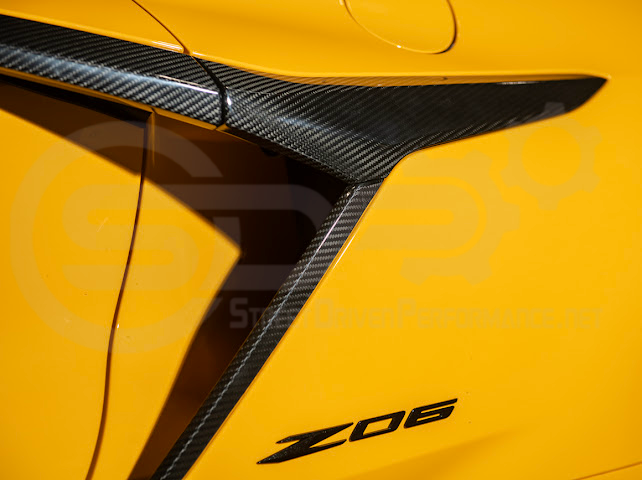 2023+ CHEVROLET CORVETTE C8 Z06/ E-RAY / ZR1 | CARBON FIBER SIDE AIR INTAKE DOOR GARNISH LOWER TRIM PAIR