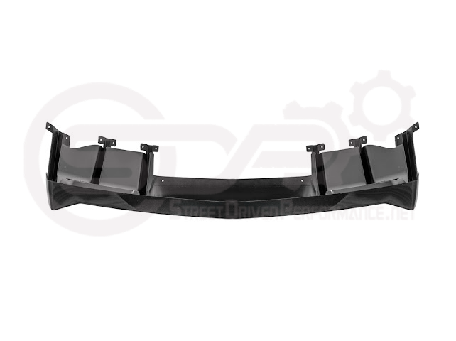 2023-UP CORVETTE C8 Z06 | GLOSSY BLACK REAR BUMPER FINNED DIFFUSER