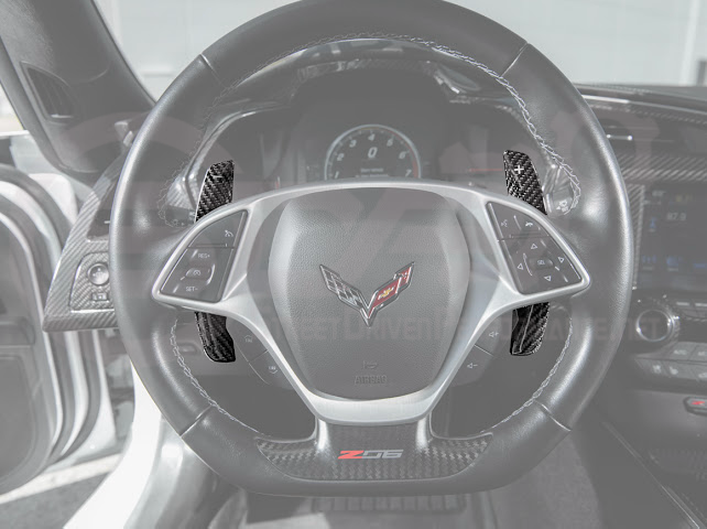 2014-2019 CHEVROLET CORVETTE C7 | CARBON FIBER FACTORY EXTENDED STYLE PADDLE SHIFTERS PAIR