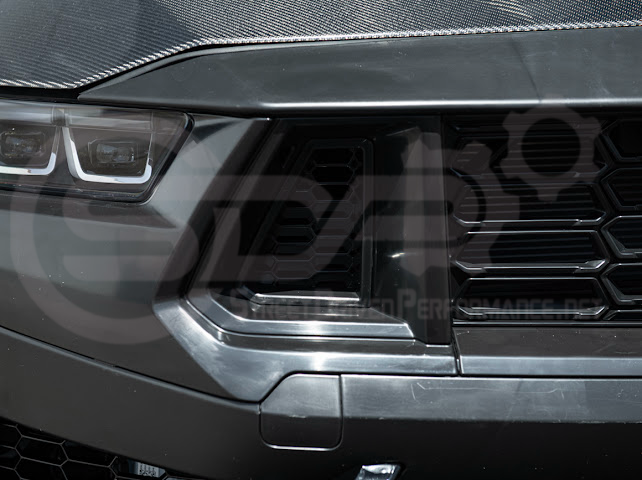 2024-Up For Mustang S650 Dark Horse Style Bumper | Side Intake LED Grille DRL Light Bar Pair