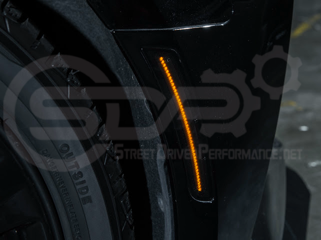 2016-2024 Chevrolet Camaro | Front Bumper Side Marker Lens w/ Amber LED Reflector Light Pair (Clear / Amber / Smoke)