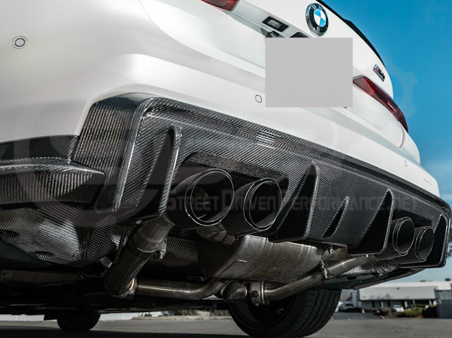 2021-PRESENT BMW G82/G83 M4 | 3D STYLE CARBON FIBER REPLACEMENT 3PCS REAR DIFFUSER APRON