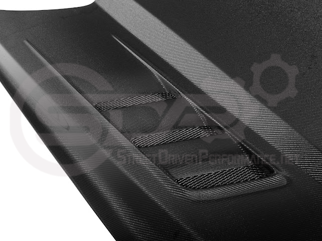 2015-2017 FORD MUSTANG S550 | TERMINATOR STYLE CARBON FIBER FRONT AIR VENTED HOOD