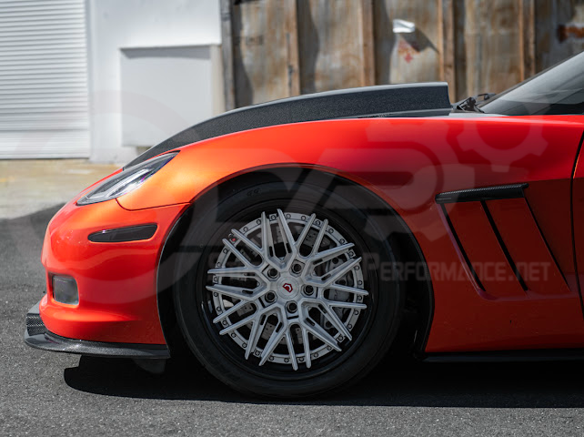 2005-2013 C6 Corvette - 427 /Grand Sport / Z06 / ZR1 | ZRA1 Style Front Splitter Lip Ground Effects (Carbon Fiber or Primer Black)
