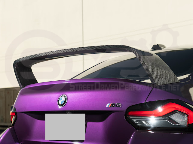 2023-UP BMW G87 M2 | M PERFORMANCE STYLE CARBON FIBER REAR HIGH WING SPOILER