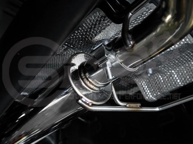 Toyota 4Runner cat-back exhaust system with chrome or burnt blue tips by Street Driven Performance, featuring turn-down exhaust tips.
