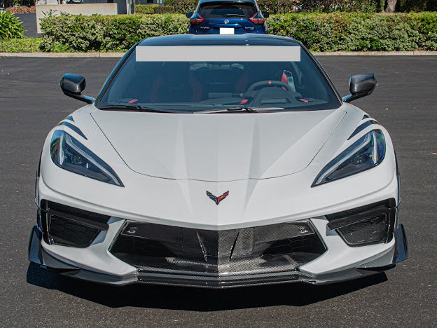 2020+ CORVETTE C8 STINGRAY & Z51 | Z06 Z07 PERFORMANCE FRONT LIP SPLITTER & CANARDS GROUND EFFECTS