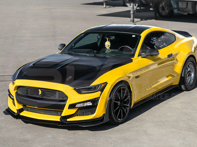 2018-2023 FORD MUSTANG S550 | GTD STYLE ALUMINUM FRONT AIR VENTED HOOD