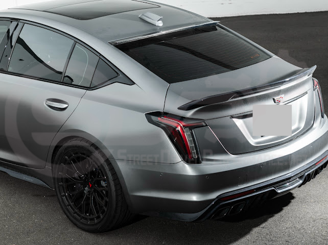 2020-Present Cadillac CT5 / CT5-V / CT5-V Blackwing | SDP Performance Style CARBON FIBER Rear Window Top Roof Spoiler Wing