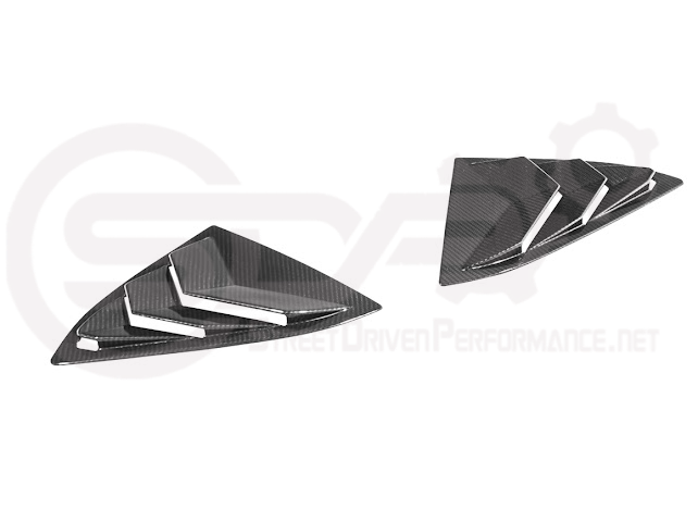 2020-Up Corvette C8 | SDP Performance Style Carbon Fiber Side Quarter Window Louver Sun Shade Cover