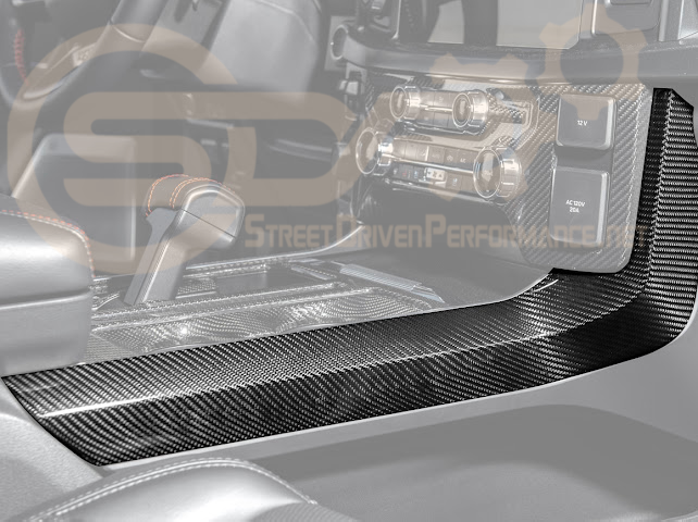 2021-UP FORD F-150 | FACTORY STYLE CARBON FIBER CENTER CONSOLE SIDE PANELS TRIM COVER PAIR