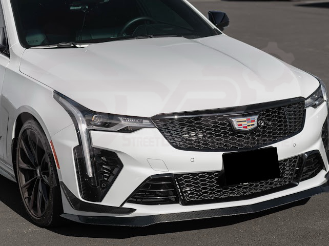 2020-UP CADILLAC CT4 BLACK WING | CARBON FIBER FRONT BUMPER CANARDS