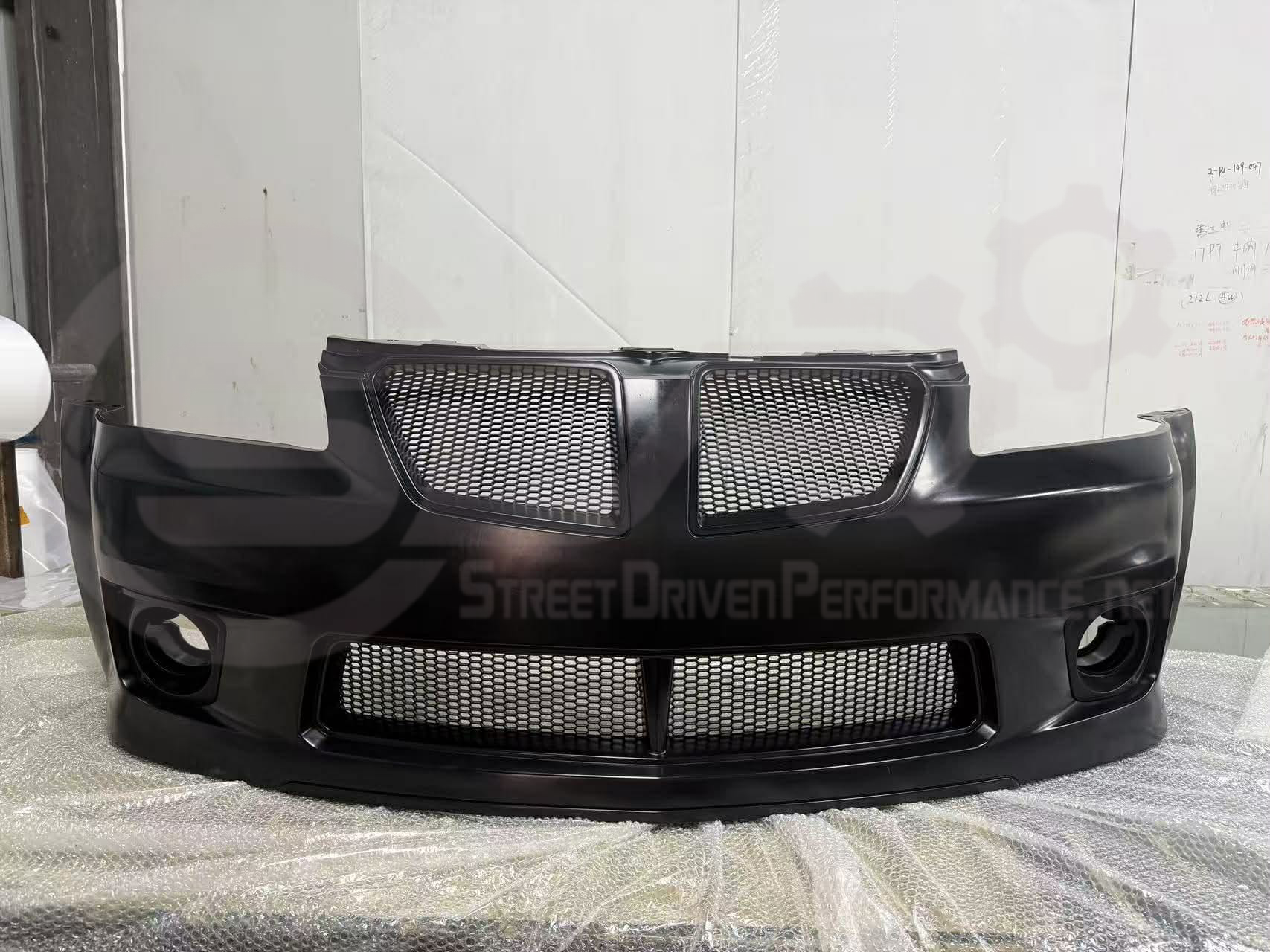 2008-2009 PONTIAC G8 | FRONT BUMPER REPLACEMENT KIT WITH GRILL AND FRONT LIP SPLITTER GROUND EFFECTS (POLYURETHANE OR CARBON FIBER)