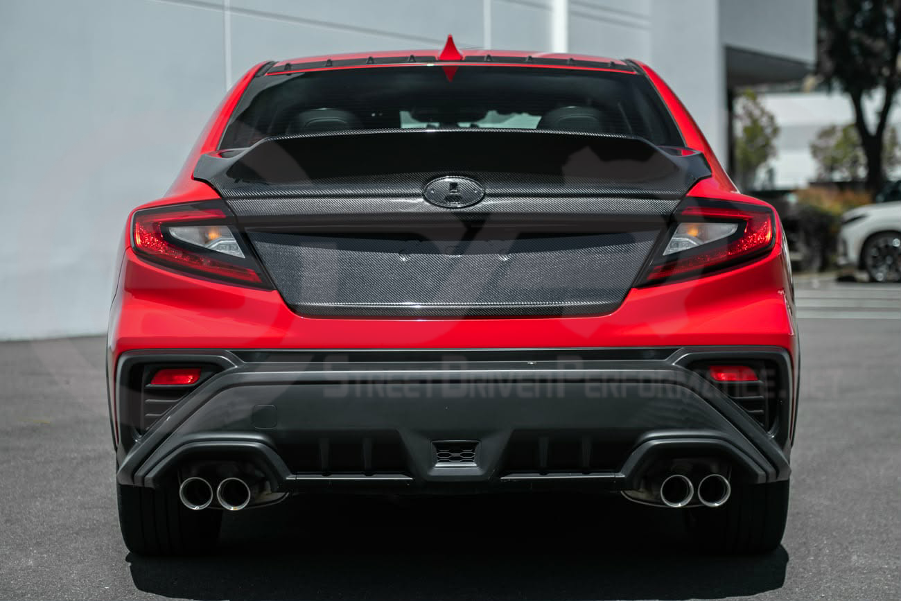 *BLEMISHED / DISCOUNTED *2022-PRESENT SUBARU WRX STI |  CARBON FIBER REAR TRUNK LID WITH INTEGRATED SPOILER WING