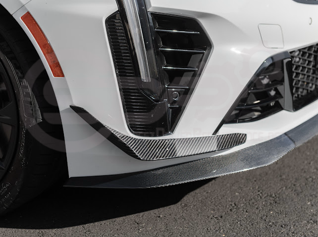 2020-UP CADILLAC CT4-V BLACKWING | CARBON FIBER FRONT LIP SPLITTER WITH CANARDS GROUND EFFECTS
