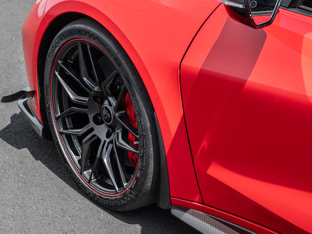 2023-Up Corvette C8 Z06 & E-RAY | Extended Hydro-Dipped Carbon Fiber Front & Rear Mud Flap Splash Guards