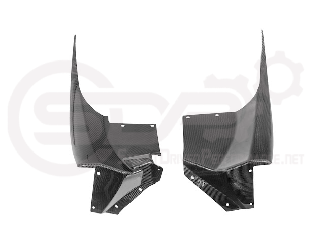 2005-2013 Corvette C6 Widebody | Carbon Fiber Front Fender Rear Splash Shield Pair