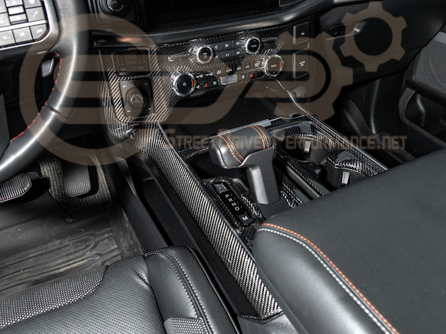 2021-UP FORD F-150 | FACTORY STYLE CARBON FIBER CENTER CONTROL GEAR SHIFT PANEL COVER
