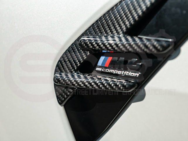 2021-UP BMW G82 G83 M4 | FACTORY REPLACEMENT CARBON FIBER SIDE FENDER VENT TRIM COVERS PAIR