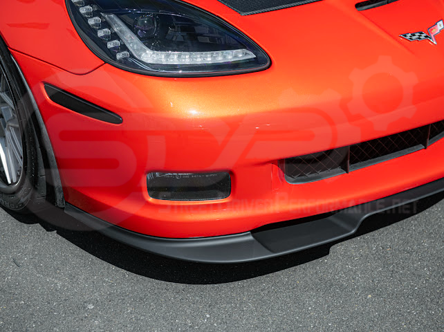 2005-2013 C6 Corvette - 427 /Grand Sport / Z06 / ZR1 | ZRA1 Style Front Splitter Lip Ground Effects (Carbon Fiber or Primer Black)