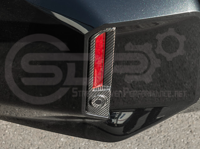 2023-UP BMW G87 M2 | FACTORY STYLE CARBON FIBER REPLACEMENT REAR BUMPER REFLECTOR TRIM PAIR