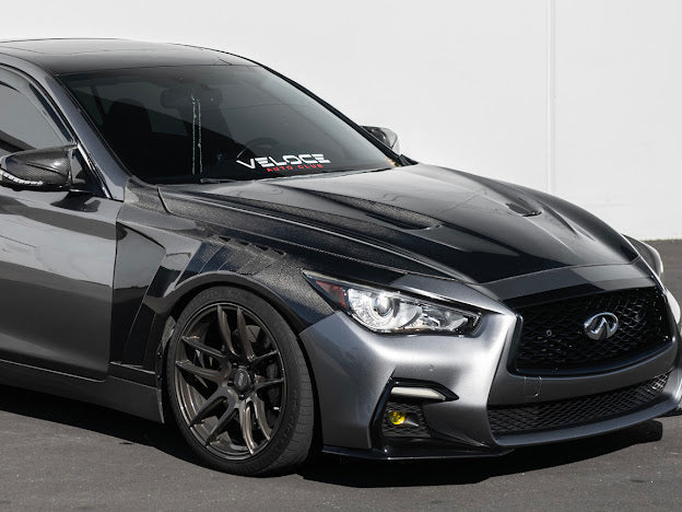 2014-Up Infiniti Q50 V37 | Performance CARBON FIBER Front Vented Hood